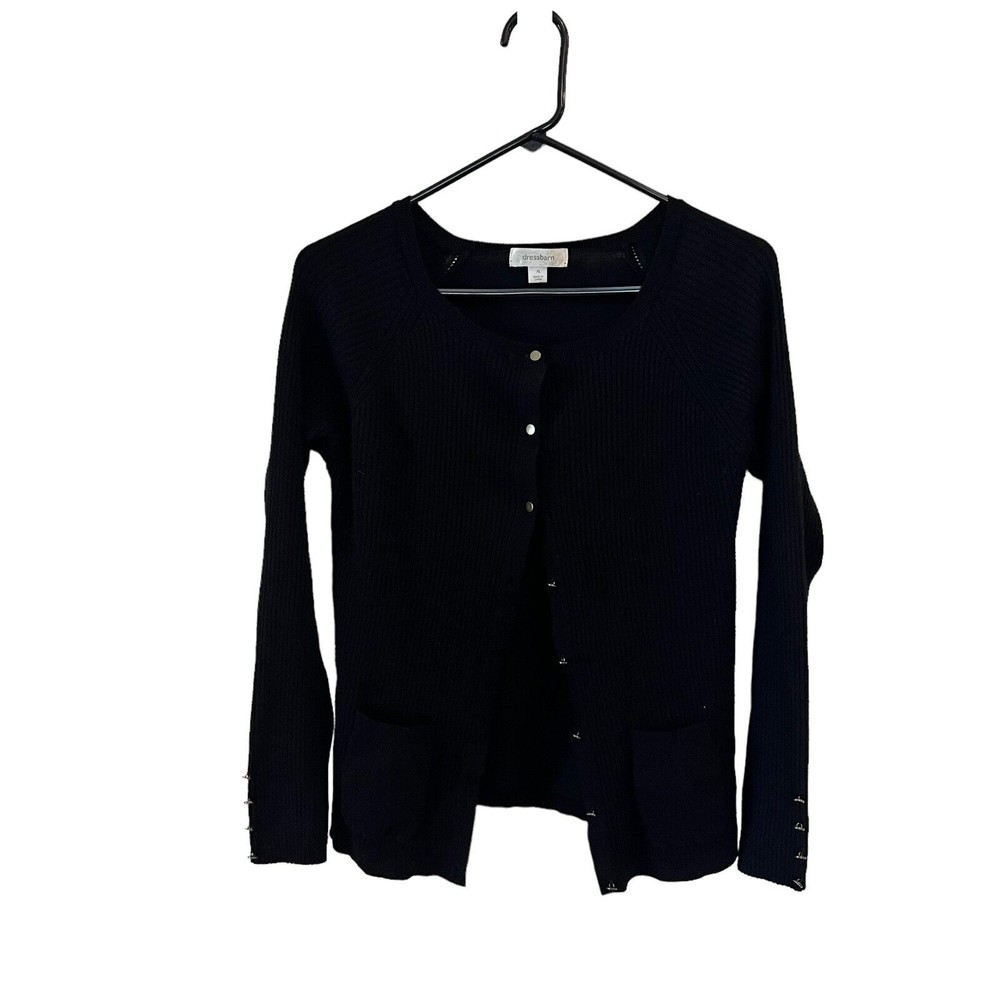 Dressbarn Women's Size XL Sweater Cardigan Long Sleeves Ribbed Button Details